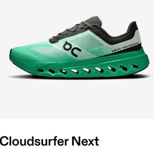 On Running Cloudsurfer Next Mint Green and Gray Athletic Shoes